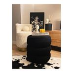 S Home Design Concept Pufy Beyaz Boum Teddy Puf siyah