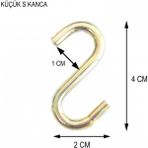 S Küçük Kanca - 0 - Siyah - 1 Adet
