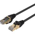 S Line Cat7 1 Metre Ethernet Kablosu - 10GBPS Yüksek Hız, 600MHZ Bant Genişliği, Çift Koruma (Stp), Altın Kaplama RJ45 Konnektörlü, Ağ Kablosu - Modem, Router, Pc, Tv, Oyun Konsolu Için Uyumlu