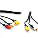 S-link 3RCA To 3RCA Gold Kablo Siyah, 20m