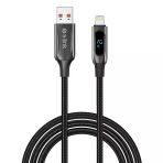 S-Link Armor Led Ul-012 12W 1 Metre Usb To Lightning Pd Örgülü Led Başlıklı Siyah Hızlı Şarj Kablosu