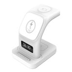 S-LINK CWF130 Magsafe Destekli Kablosuz Hızlı Şarj Stand 3 in 1 Apple iphone Android Uyumlu Led Alarm Saat
