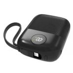 S-Link Mp110 10000Mah Pd22.5w Type-C+Lightning Kablolu Siyah Pil Şarj Cihazı Powerbank