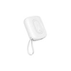 S-LINK P20M 10000mAh PD20W Type-C Kablolu Beyaz LCD Taşınabilir Pil Şarj Cihazı Powerbank