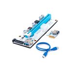 S-LINK Pci-e 1x To 16x Riser Kart Bitcoin Mining Ekran Kartı Uzatma Kablosu Sata 6pin Power