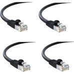 S-Link S-Link 1 Metre Cat6 Siyah 23AWG 0.57MM Cca Double Jack RJ45 Lan Kablosu Uçları Hazır Takılı Bilgisayar Modem Internet Ethernet Kablosu