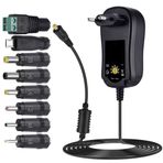 S-Link SL-129C 3 Volt - 12 Volt 8 Uçlu Switch Mode Plastik Kasa Adaptör