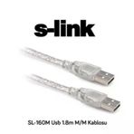 S-Link Sl-160M 1.8Mt Usb M-M Kablo İki Ucu Erkek