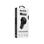 S-Link SL-AC51PD 36 W PD 3.0 Lightining 3.4 A Hızlı Şarj PD 18 W USB QC 3.0 Siyah Araç Şarj Cihazı
