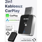 S-Lınk SL-CAR01 2in1 Android ve Apple Cihazlar Kablosuz Android Auto ve Carplay ADAPTÖRÜ(1923) - Renkli