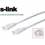 S-Link SL-CAT6030 0.30 mt Gri Ağ Kablosu