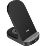 S-Link SL-CW05 Mobil Telefon Uyumlu 15W LED Logo Prm Siyah Kablosuz Şarj Cihazı - 001-Renkli