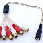 S-Link SL-DC56 3.5 mm Stereo 6'lı Ses Çoklayıcı