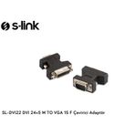 S-Link SL-DVI22 DVI 24+5 Dişi VGA Erkek Dönüştürücü