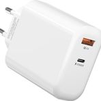 S-Link SL-EC69 GAN PD 65 W QC 18 W Type USB-C +USB A Beyaz Şarj Adaptör