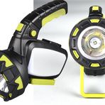 S-Link SL-F894 5W LED 18 Beyaz 18 Kırmızı Ledli Işık Modlu Döner Kollu El Feneri