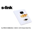 S-Link SL-PRZ10 Hdmı Vga 2 Kanal Üst Priz