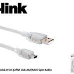 S-Link SL-UK55 5 mt Mini USB Kablosu