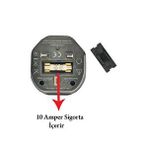 S-Link Sl-Wl07 İngiliz Erkek Unııversal Dişi Siyah Priz Dönüştürücü Adaptör
