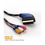 S-Link SLX-930 2 Mt Gold Scart To 3 Rca Kablo
