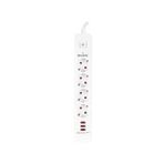S-Link SPG403U 1.5 m 1.5 mm 100 Bakır 750 Joule 3 Usb 5V2.4A 4'lü Anahtarlı Akım Korumalı Priz