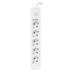 S-Link SPG501S 750 Joule Beyaz Bakır 5 Soket 1.5 mt Kablo Akım Korumalı Priz