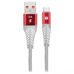 S-Link SW-C565 Swapp 1.2 mt 3A Micro USB Kırmızı Beyaz Şarj Kablosu