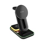 S-Link Sw-Cwf117 Siyah Ayarlanabilir Standlı 15W 3 İn 1 Magsafe Kablosuz Şarj Cihazıı