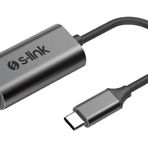S-Link SW-U514 Gri Metal Type-C to VGA Adaptör