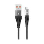 S-link Swapp SW-C565 1.2 mt 3A Micro USB Gri/Siyah Şarj Kablosu - Gri - Siyah