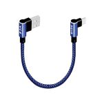 S-Link Swapp SW-C757 3A 15 cm Type-C Lacivert Kılıflı Metal L Kablo