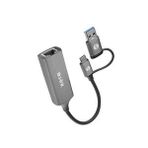 S-Link Swv-Usbc029 Gri Metal Type-C + Usb3.0 Çeviricili 10/100/1000Mbps Adaptör