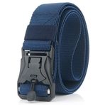 S-MAN Streç Taktik Kemer Hızlı Bırakma Manyetik toka Askeri Kemerler 1.5 "Geniş, mavi (Royal Blau), One Size