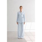 S Modest Collection YANDAN BAĞLAMALI KRUVAZE KETEN PANTOLON TUNİK TAKIM
