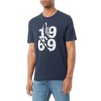 S.Oliver Ön baskılı Mavi Erkek T-shirt