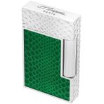 S.T. DUPONT Ligne 2 Yeşil Yılan Derisi Desenli Guilloche Çakmak C16078