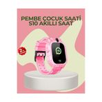 S10 Çocuk Takip Saati Güvenli Alan Uyarısı ve Sesli Mesaj UCZZZS10SAATPEMBE-3