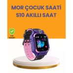 S10 Mor Akıllı Çocuk Saati Konum Takip Güvenlik Özellikli - Lisinya