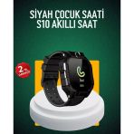 S10 Siyah Çocuk Takip Saati Güvenli Alan Uyarısı Ve Sesli Mesaj