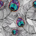 S4Sassy Kendinden Yapışkanlı Dekoratif Boho Duvar Kağıdı, Tavus Kuşu Tüyü Baskılı Duvar Kağıdı, Dokulu Vinil Su Geçirmez Temas Kağıdı, Mavi,25"X 60" Yatak Odası, Odalar Için Çıkarılabilir Kiracı Dostu