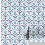 S4Sassy Soy ve Yapıştır Vinil Duvar Kağıdı, Şık Lale Kemeri Baskılı Duvar Kağıdı Temas Kağıdı Su Geçirmez - Mavi, 25"x240", Yatak Odaları, Kiracı Alanları, Dolaplar İçin Ev Dekoru İçin Duvar Kaplaması