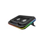 S55 Angel Siyah 5 Mod RGB 120*120mm 2 Fanlı 14''-17'' Led Ekranlı Notebook Soğutucu Stand