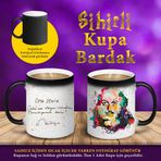 S73273 Cemal Süreya Şiiri Yazılı Sihirli Fincan Kupa Bardak