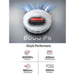 S8 Seri Ultra Premium Akıllı Robot Süpürge, 6000PA Ultra Emiş Gücü - Gelişmiş Performanslı
