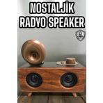 S'82 Bluetooth Hoparlör Ahşap Klasik Retro Gramofon Bluetooth Müzik Kutusu