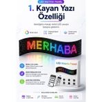 S'82 Kumandalı LED Matrix Panel Kayan Yazı Tabelası Renkli Mesaj ve Saat Gösterimli