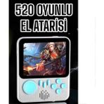 S'82 Mini Atari El Atarisi 3.5 inç Ekran Çift Konsol 666 Adet Retro Oyun Gameboy El Atarisi