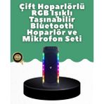 S'82 Yüksek Ses Güçlü Kablosuz Hoparlör Karaoke Mikrofonlu