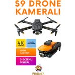 S9S Katlanabilir Drone 4K Kameralı Fpv Canlı Yayın 360° Akrobatik Drone Mini Quadcopter Drone - Renkli