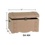 SA404 Küçük Kabaralı Sandık Ahşap Boyanabilir Obje